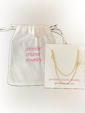 Jennifer Zeuner Gold Double-Layer Starlet Necklace